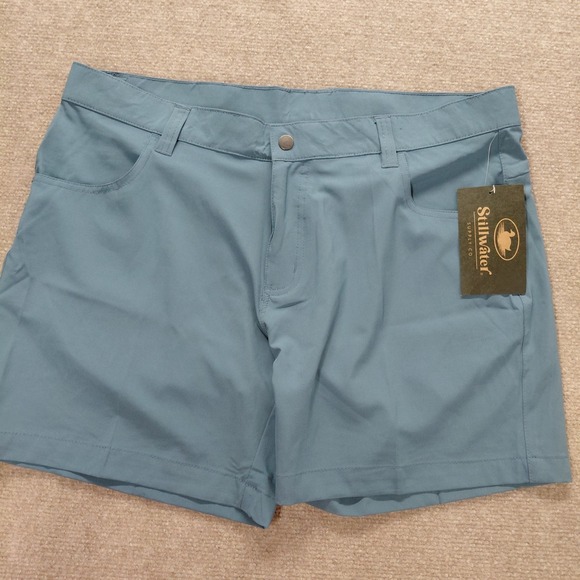Stillwater Supply Co. Pants - Stillwater Supply Co Lightweight Chino Blue Shorts Pockets Women 12 Inseam 5.5"